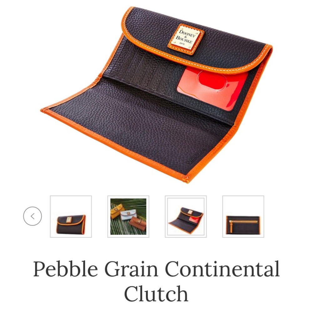 Dooney and Bourke Pebble Grain Continental Clutch